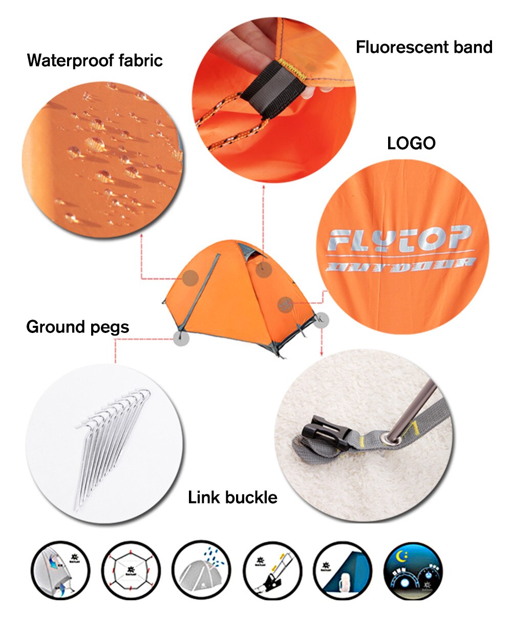 Cheap Goat Tents Lightweight Camping Tent Backpacking Double Layer Outdoor Tents Waterproof Single Person For Hiking Tourism Tent   
